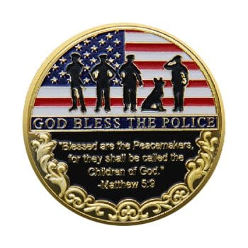 God Bless the Police Challenge Gold Plated Coin All Products