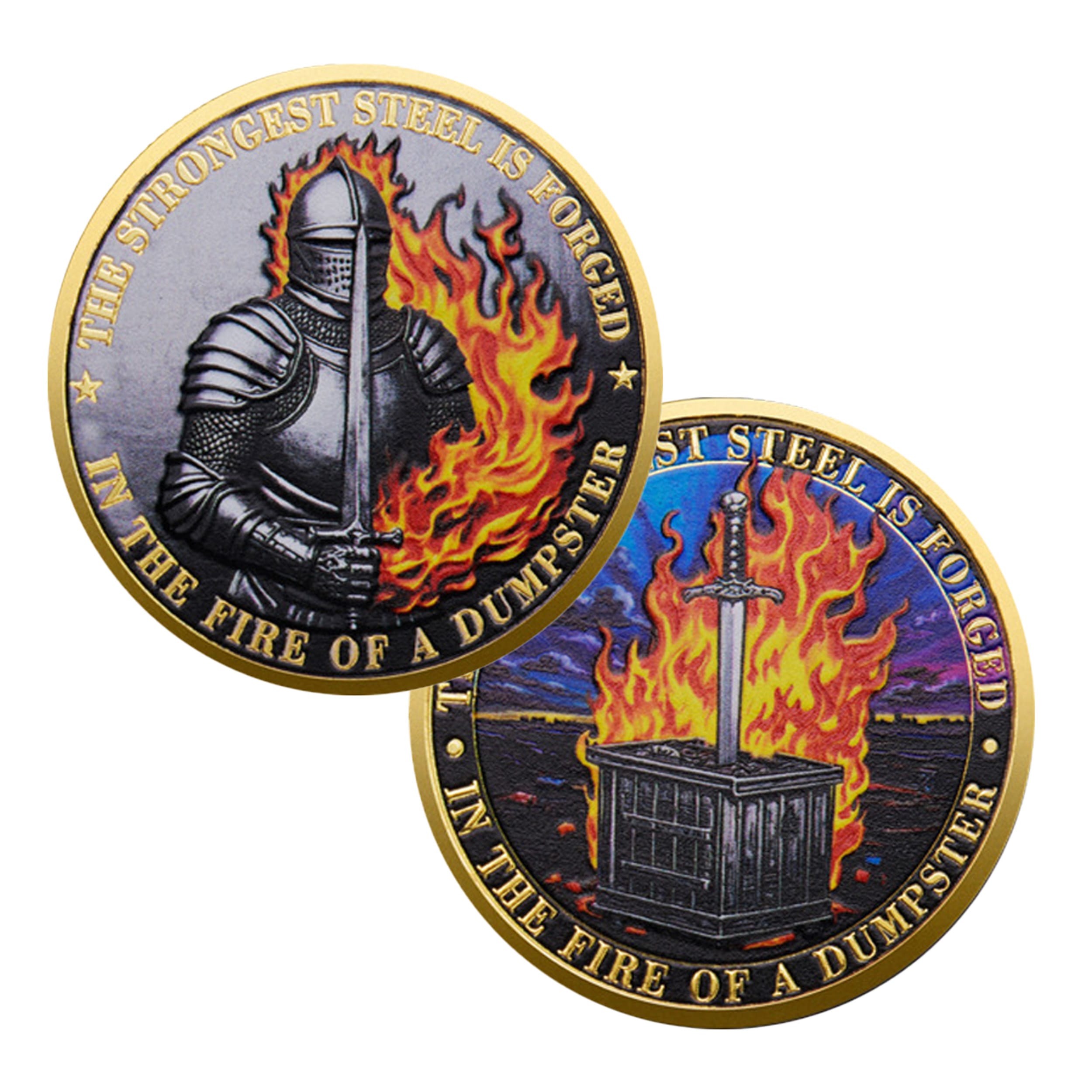 Knight Dumpster Fire Department Challenge Gold Plated Coin All Products Knight Dumpster Fire Department Challenge Gold Plated Coin All Products 4