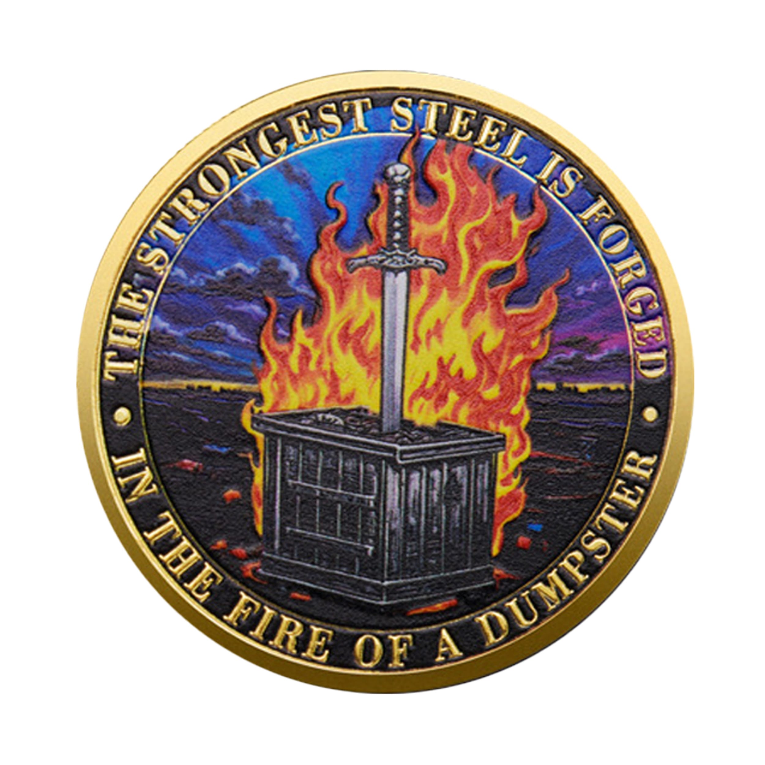 Knight Dumpster Fire Department Challenge Gold Plated Coin All Products Knight Dumpster Fire Department Challenge Gold Plated Coin All Products 3