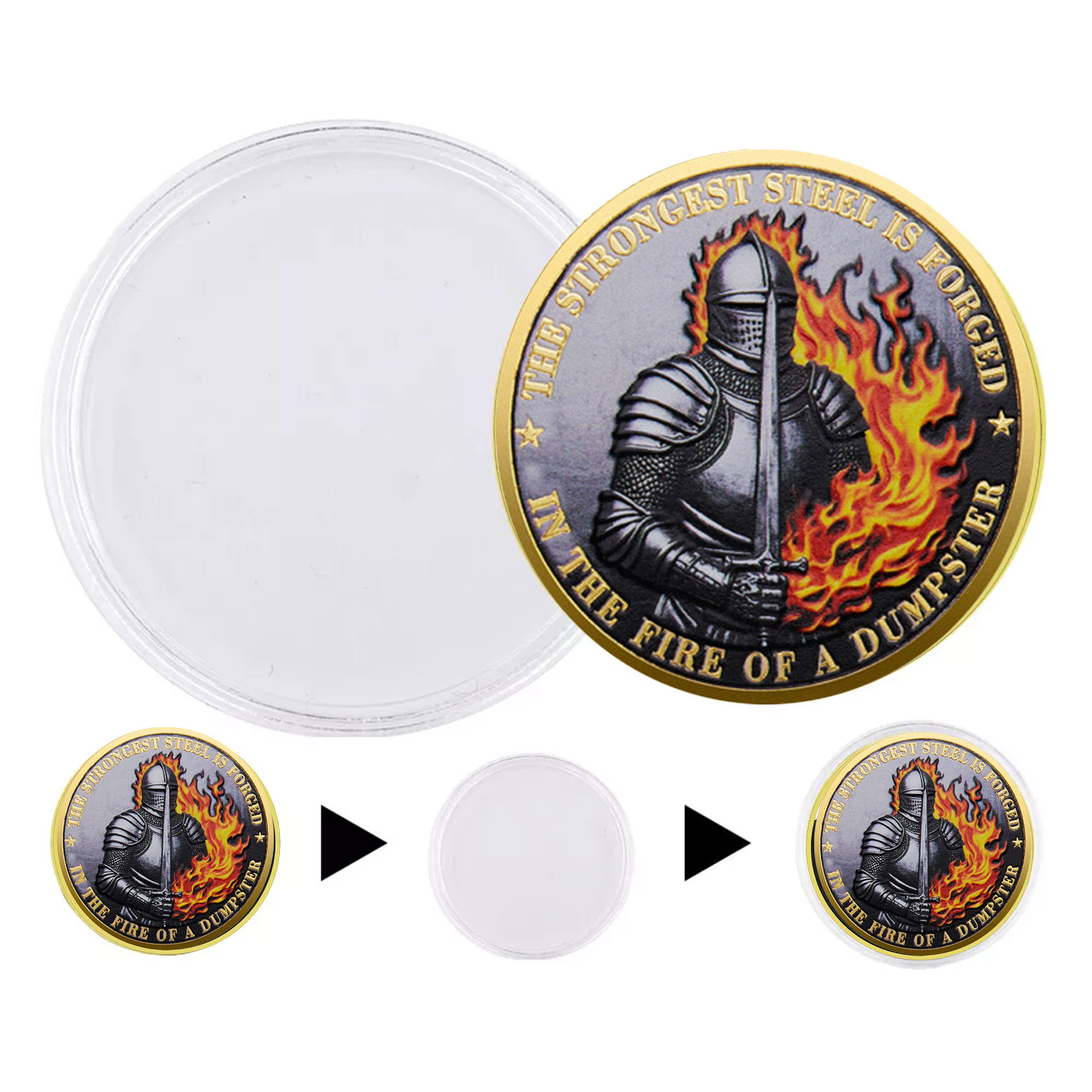Knight Dumpster Fire Department Challenge Gold Plated Coin All Products Knight Dumpster Fire Department Challenge Gold Plated Coin All Products 5
