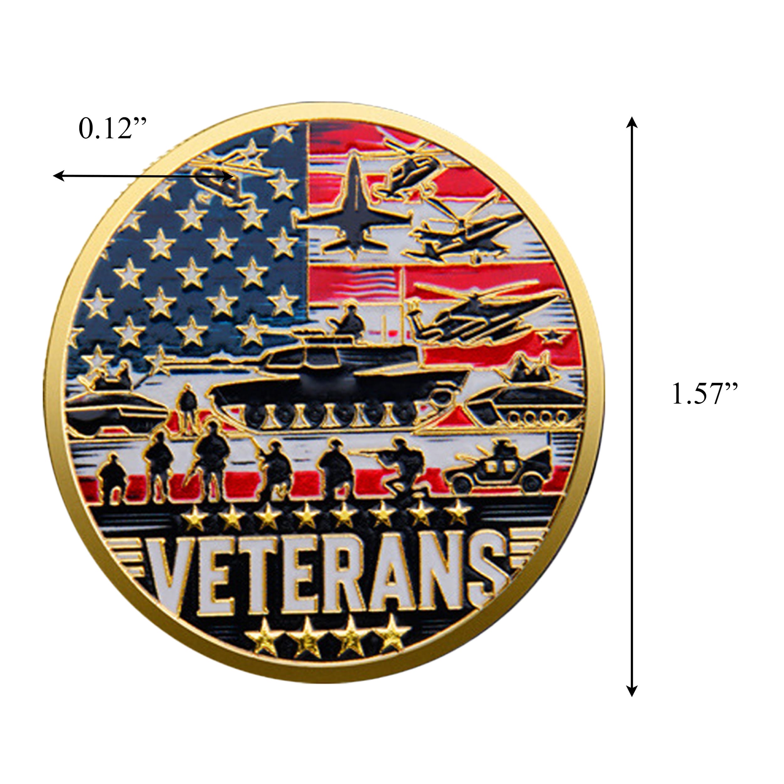 Proud Military Veteran Challenge Gold Plated Coin All Products Proud Military Veteran Challenge Gold Plated Coin All Products 3