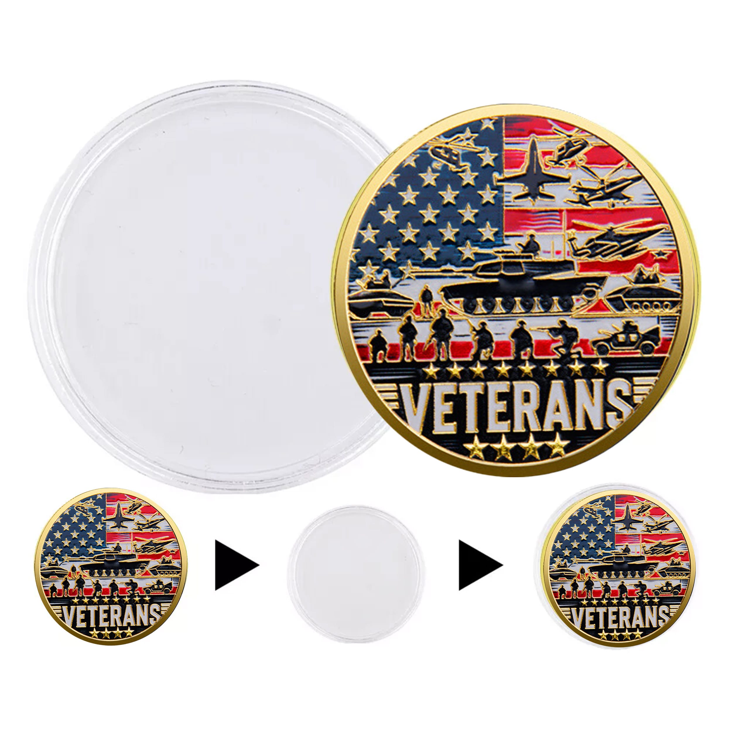 Proud Military Veteran Challenge Gold Plated Coin All Products Proud Military Veteran Challenge Gold Plated Coin All Products 5