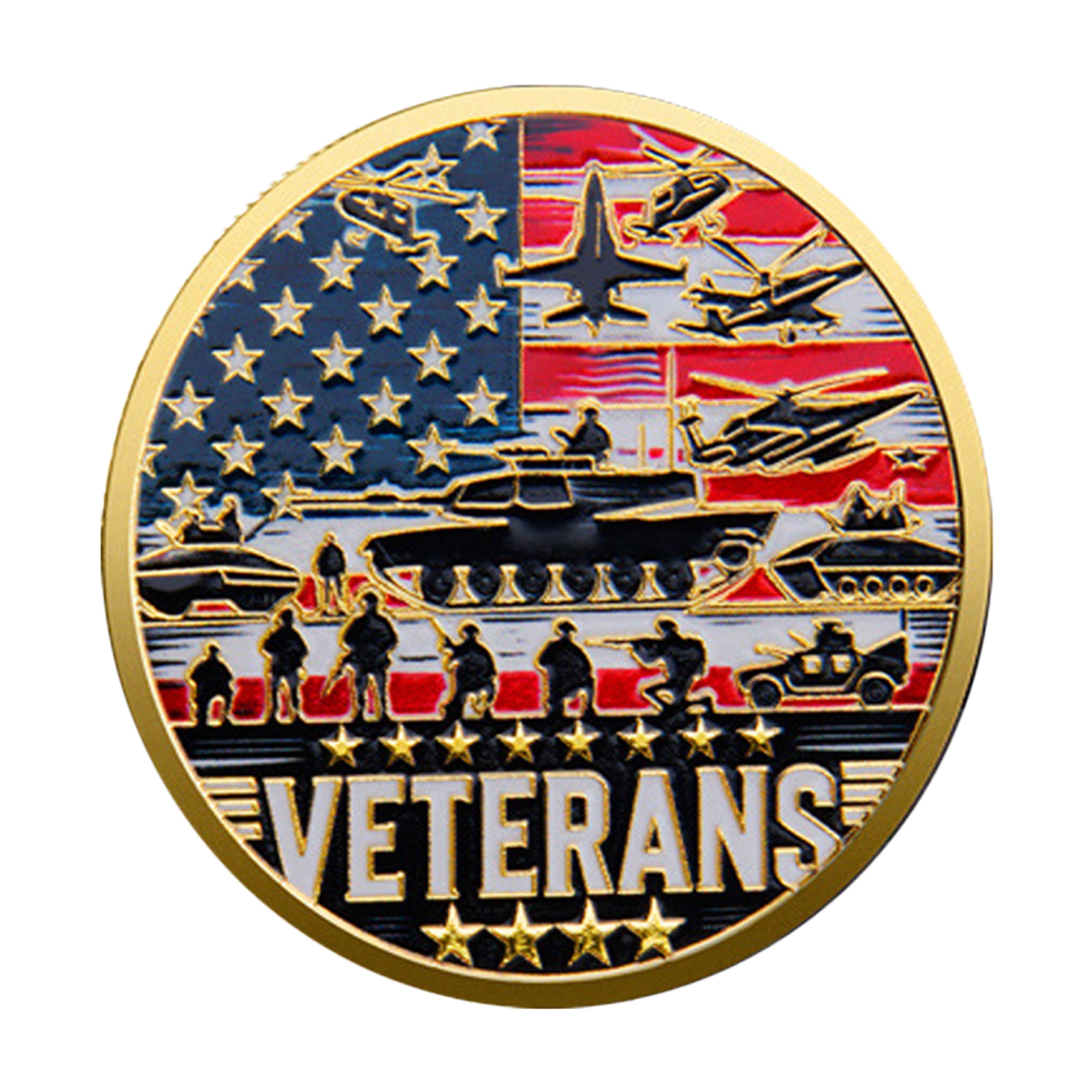 Proud Military Veteran Challenge Gold Plated Coin All Products Proud Military Veteran Challenge Gold Plated Coin All Products 2
