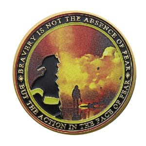 Firefighter Courage Tribute Gold Plated Challenge Coin Firefighter Courage Tribute Gold Plated Challenge Coin