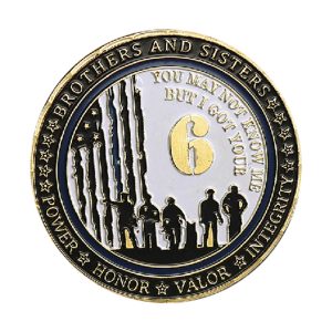 I Got Your 6 Police Gold Plated Challenge Coin I Got Your 6 Police Gold Plated Challenge Coin