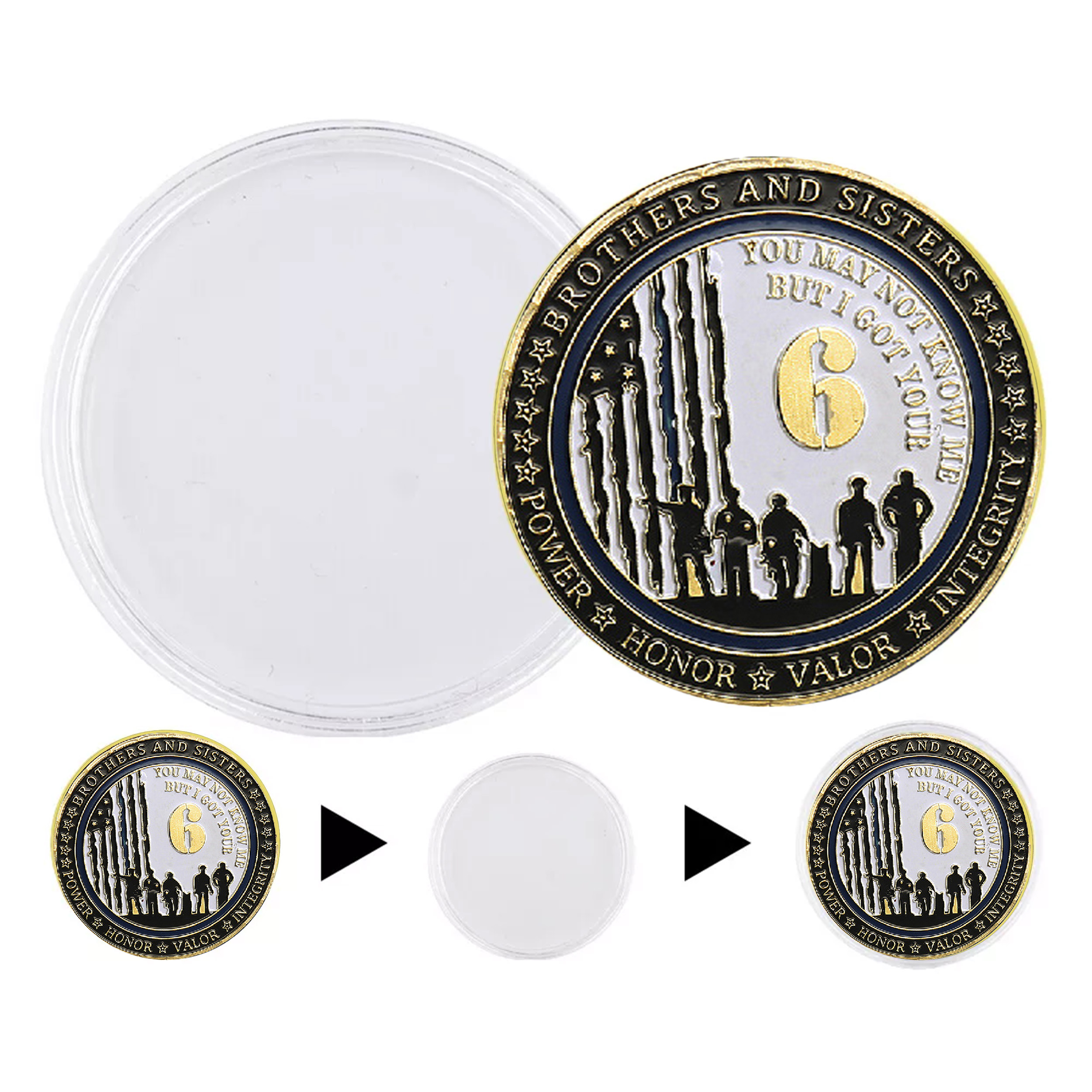 I Got Your 6 Police Gold Plated Challenge Coin All Products I Got Your 6 Police Gold Plated Challenge Coin All Products 5