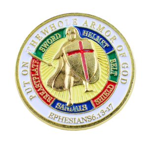 Put On the Whole Armor of God Gold Plated Hard Enamel Lapel Pin Put On the Whole Armor of God Gold Plated Hard Enamel Lapel Pin