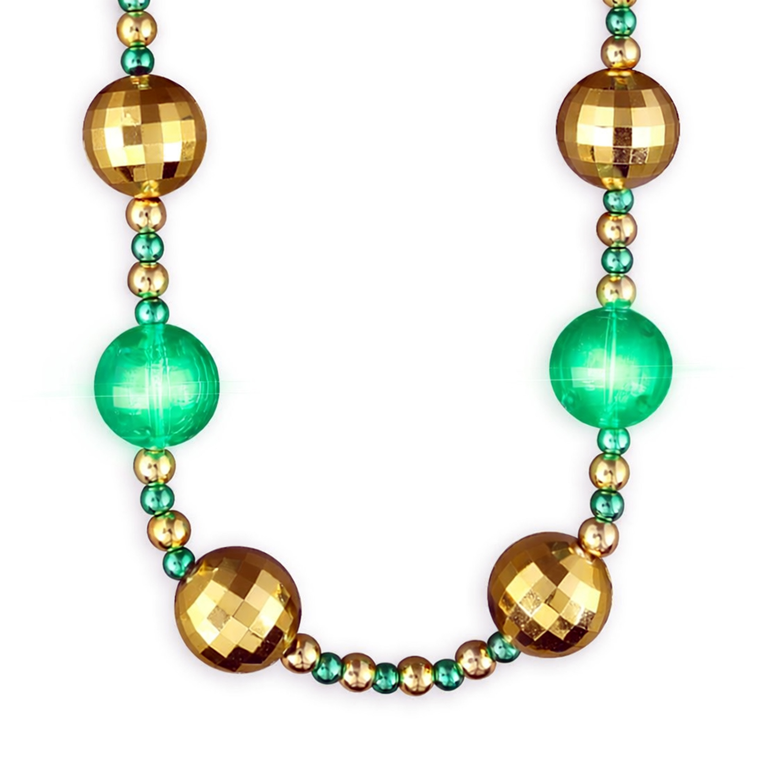 Light Up St Patricks Day Necklace Gold And Green Disco Beads All Products Light Up St Patricks Day Necklace Gold And Green Disco Beads All Products 2