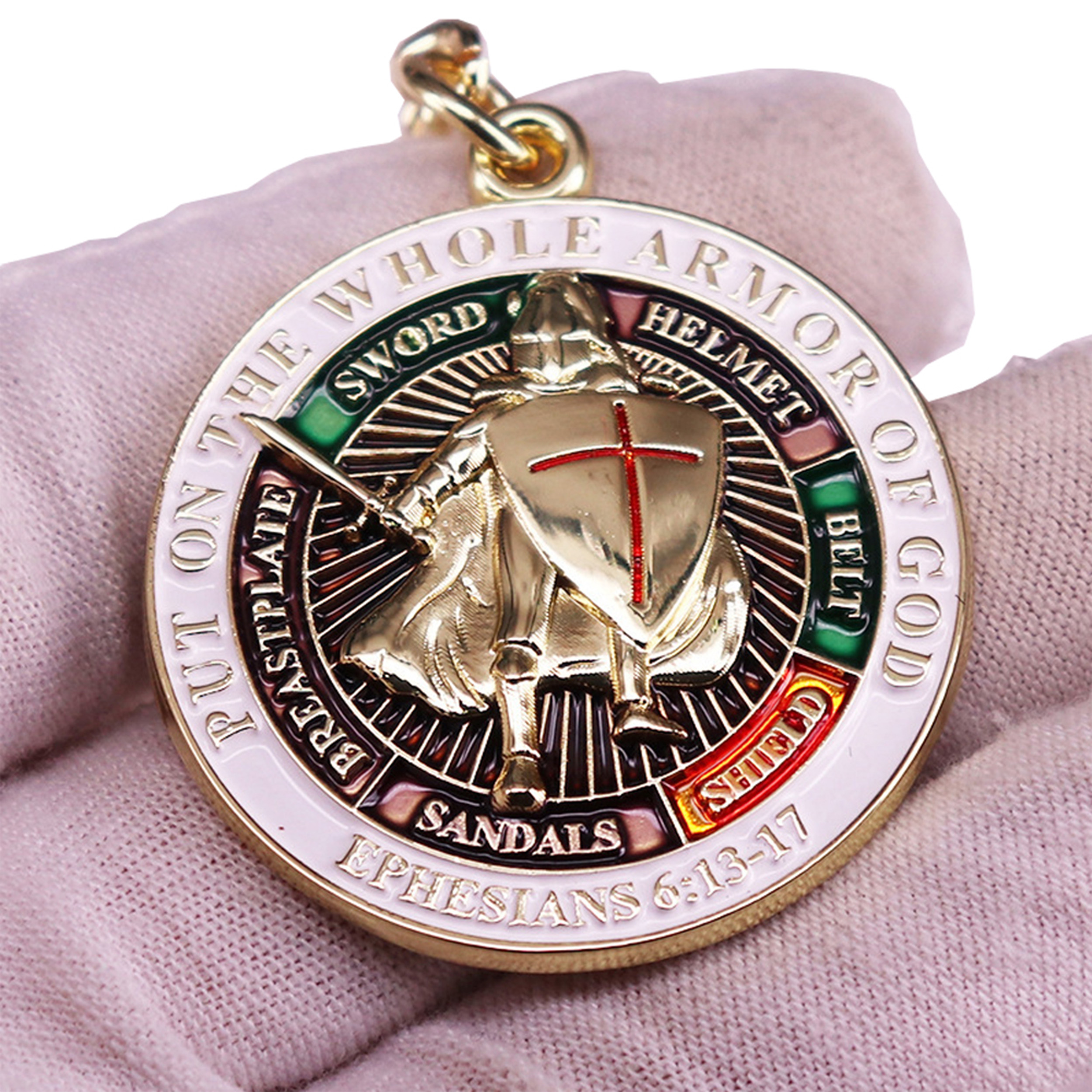 Put on the Whole Armor of God Christian Gold Plated Coin Style Keychain All Products Put on the Whole Armor of God Christian Gold Plated Coin Style Keychain All Products 5