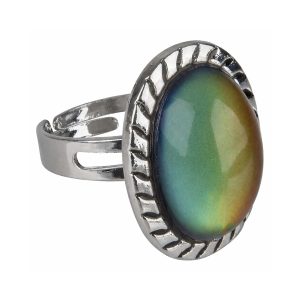 Adjustable Vintage Rope Style Oval Mood Ring Adjustable Mood Rings