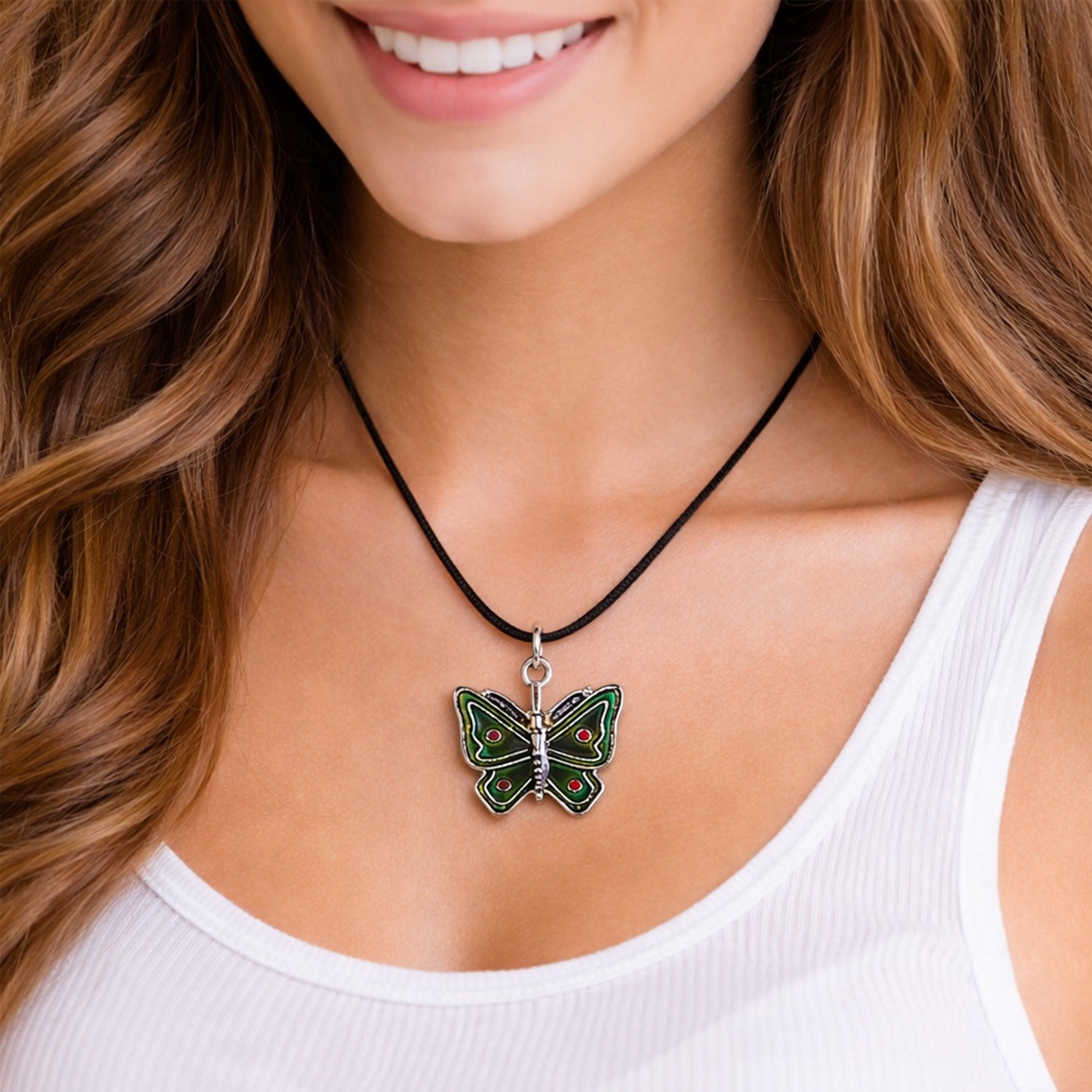 Color Changing Butterfly Charm Mood Necklace All Products Color Changing Butterfly Charm Mood Necklace All Products 4