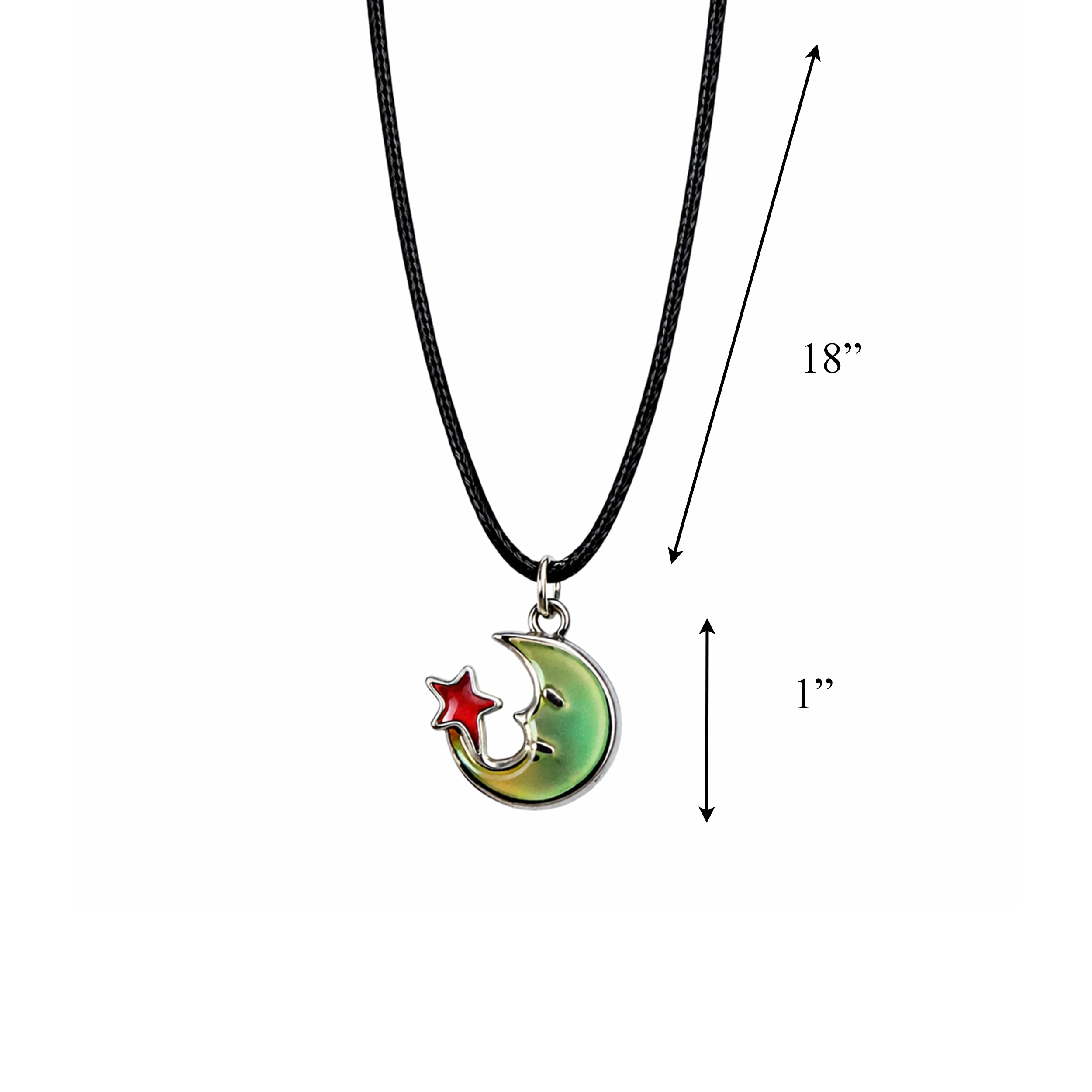 Color Changing Crescent Moon Charm Mood Necklace All Products Color Changing Crescent Moon Charm Mood Necklace All Products 2