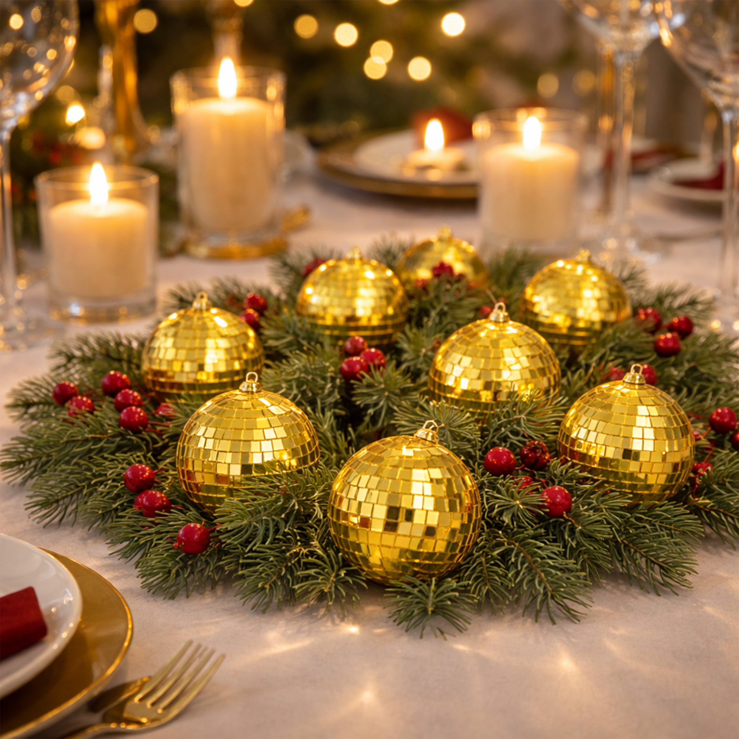 Unlit Mini Gold Mirror Disco Ball Ornaments All Products Unlit Mini Gold Mirror Disco Ball Ornaments All Products 6