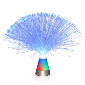 Bright Blue Fiber Optic Centerpiece with Color Changing Base Bright Blue Fiber Optic Centerpiece with Color Changing Base