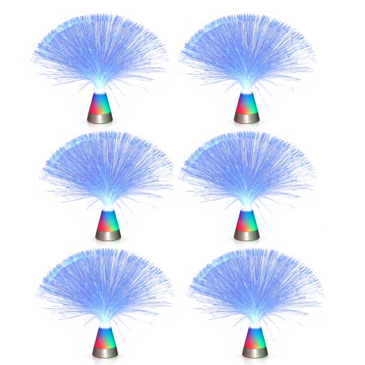 Pack of 6 Bright Blue Fiber Optic Centerpiece with Color Changing Base All Products Pack of 6 Bright Blue Fiber Optic Centerpiece with Color Changing Base All Products