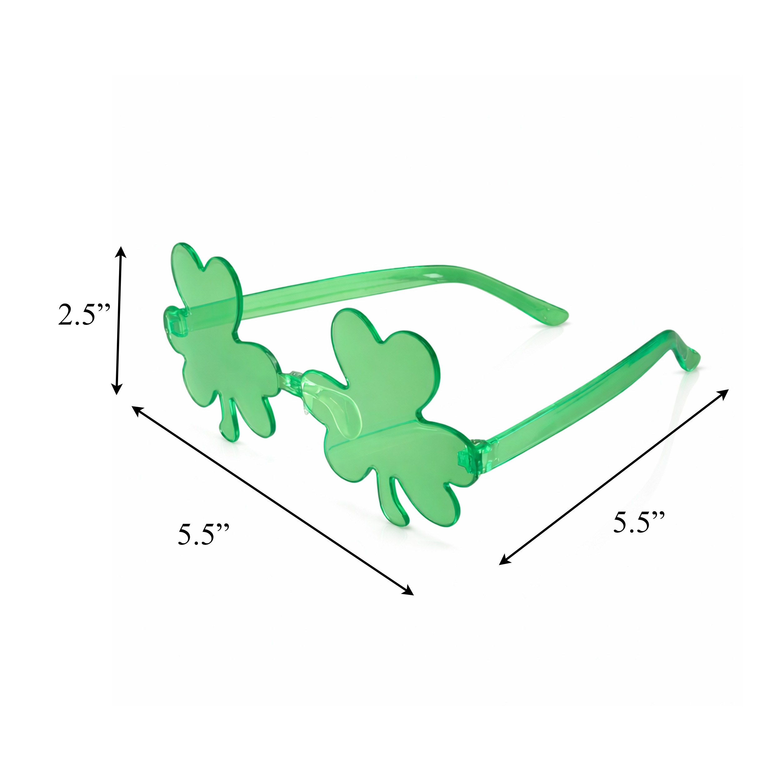 Unlit Shamrock Shaped Green Frameless Fashion Glasses All Products Unlit Shamrock Shaped Green Frameless Fashion Glasses All Products 3