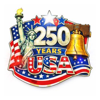 250 Years USA Patriotic Flashing Body Light Lapel Pin 4th of July 250 Years USA Patriotic Flashing Body Light Lapel Pin 4th of July