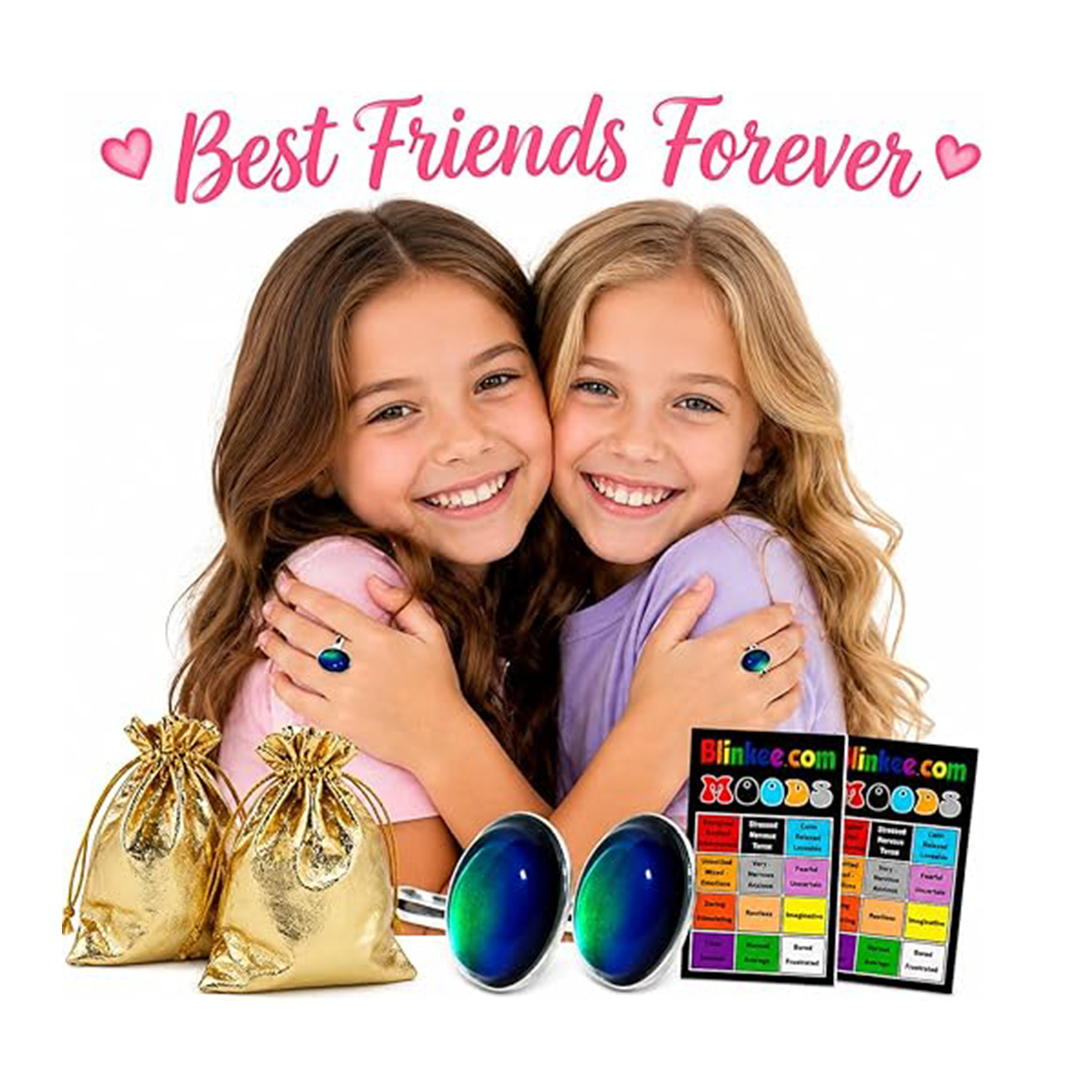 2 Pack Oval Color Changing Friendship Rings with Mood Guide Card All Products 2 Pack Oval Color Changing Friendship Rings with Mood Guide Card All Products 2