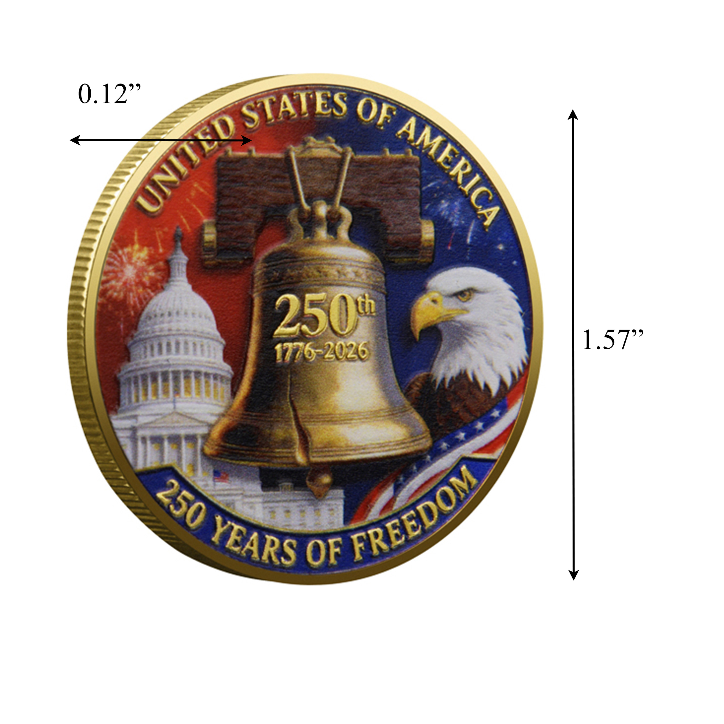Signing the Declaration 250th Anniversary USA Gold Plated Commemorative Coin 4th of July Signing the Declaration 250th Anniversary USA Gold Plated Commemorative Coin 4th of July 5