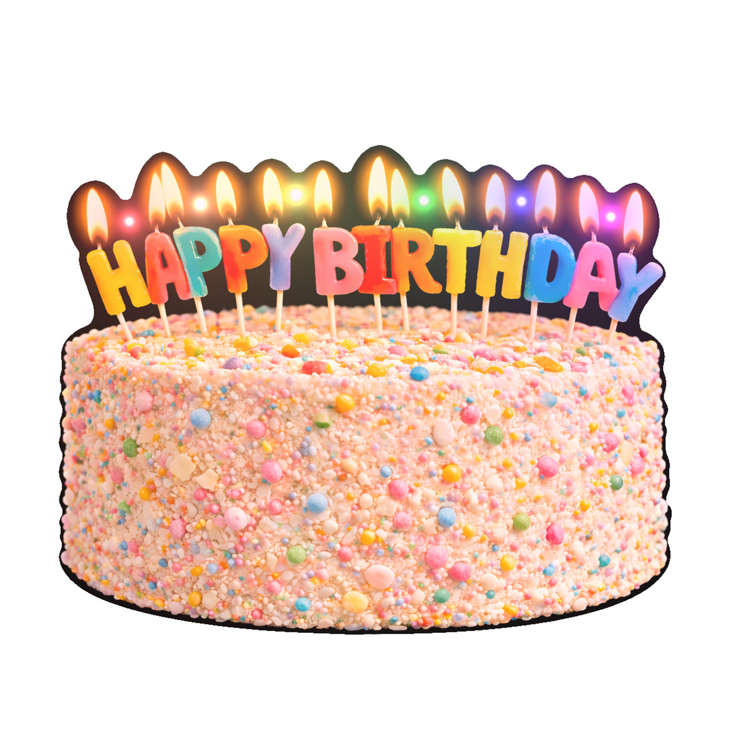 Flashing Rainbow Sprinkle Birthday Cake LED Lapel Pin All Body Lights and Blinkees Flashing Rainbow Sprinkle Birthday Cake LED Lapel Pin All Body Lights and Blinkees 3
