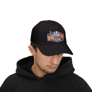 Baseball Cap – 250 Years USA Liberty Bell, Statue of Liberty & USA Flag Embroidered Hat 4th of July 3