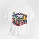 250 Years USA graphic tee | American flag, Statue of Liberty, Liberty Bell