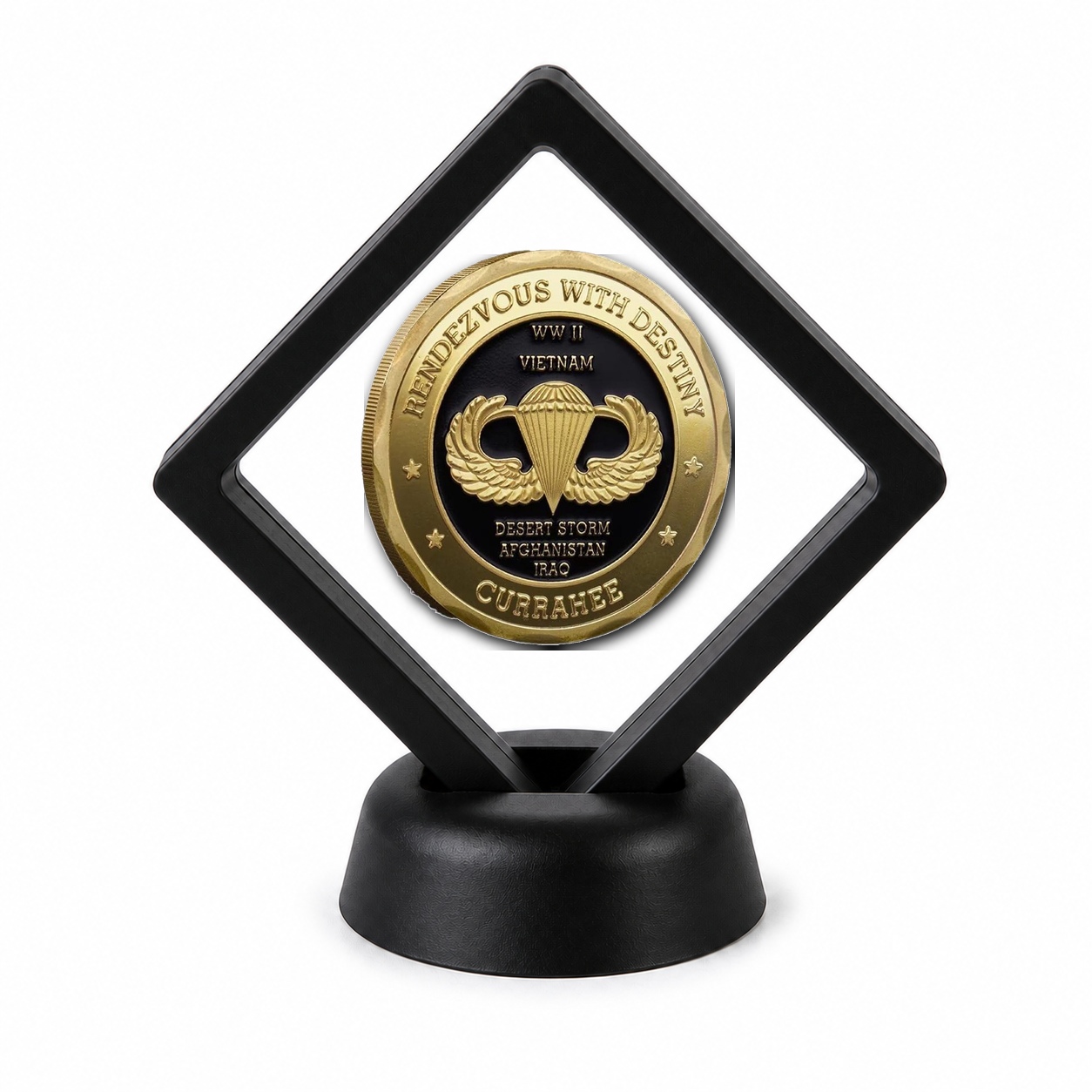 US Army Coin Display Stand with Coin of Choice Army Coins US Army Coin Display Stand with Coin of Choice Army Coins 2