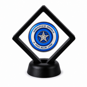 Police and Law Enforcement Coin Display Stand with Coin of Choice Challenge Coins Police and Law Enforcement Coin Display Stand with Coin of Choice Challenge Coins
