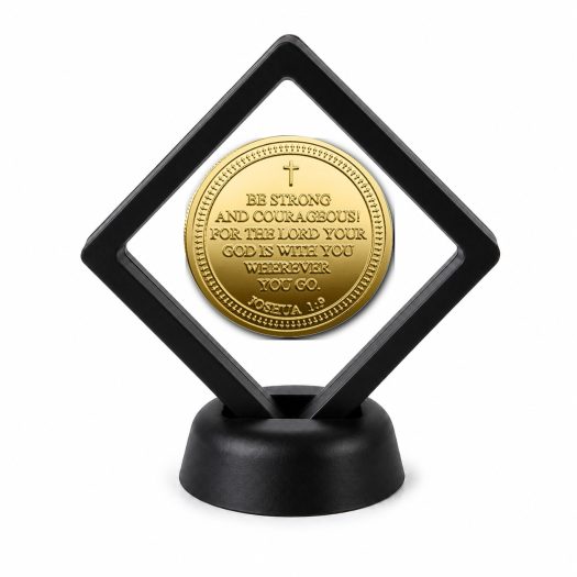 Christian Faith Coin Display Stand with Coin of Choice Challenge Coins