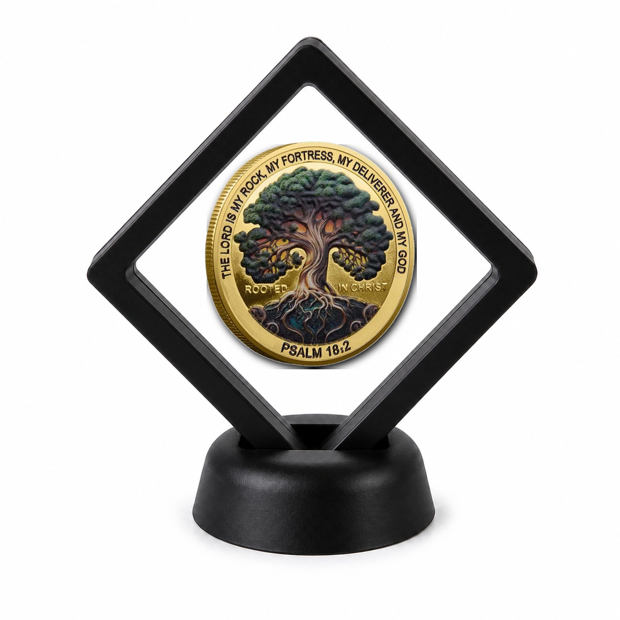 Christian Faith Coin Display Stand with Coin of Choice Challenge Coins Christian Faith Coin Display Stand with Coin of Choice Challenge Coins 23