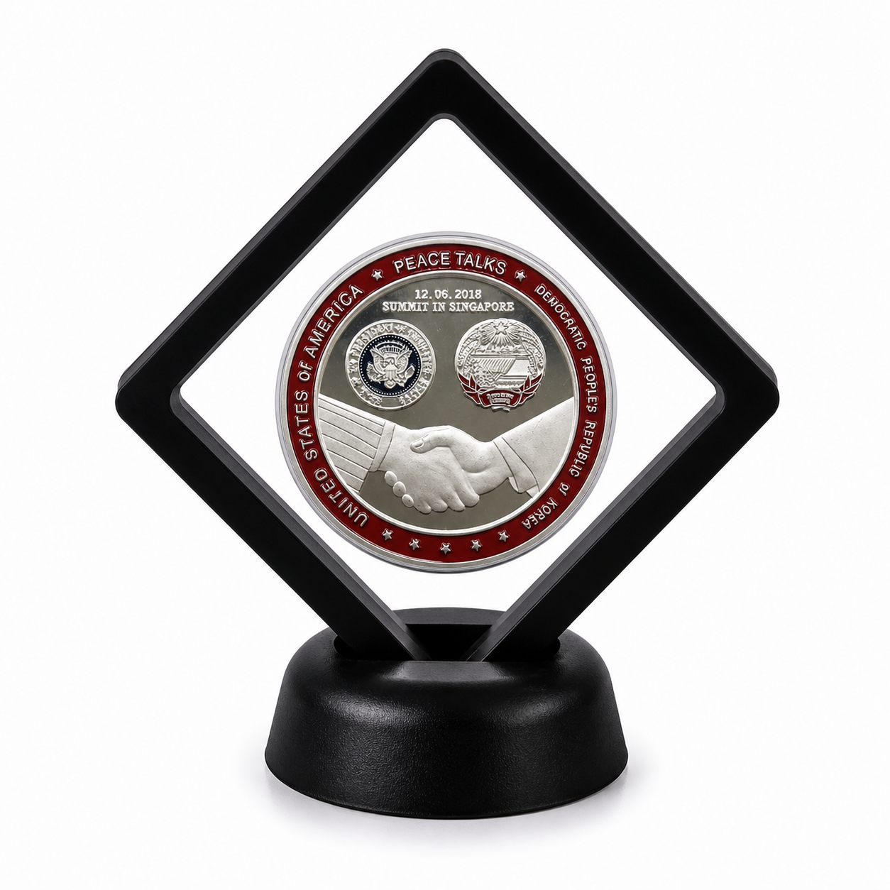 Donald Trump and Political Coin Display Stand with Coin of Choice Challenge Coins Donald Trump and Political Coin Display Stand with Coin of Choice Challenge Coins 12