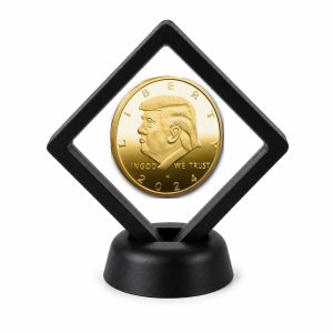 Donald Trump and Political Coin Display Stand with Coin of Choice Challenge Coins Donald Trump and Political Coin Display Stand with Coin of Choice Challenge Coins