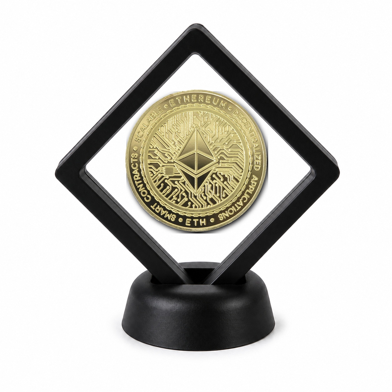Crypto Coin Display Stand with Coin of Choice Novelty and Replica Bills and Challenge Coins Crypto Coin Display Stand with Coin of Choice Novelty and Replica Bills and Challenge Coins 5