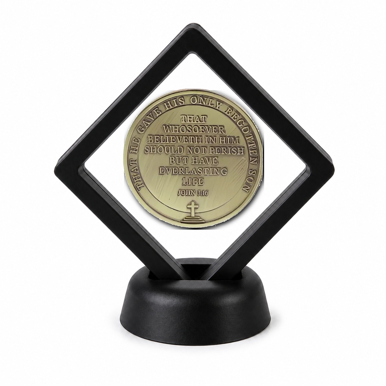 Christian Faith Coin Display Stand with Coin of Choice Challenge Coins Christian Faith Coin Display Stand with Coin of Choice Challenge Coins 14