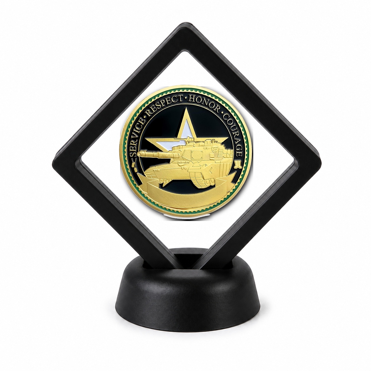 US Army Coin Display Stand with Coin of Choice Army Coins US Army Coin Display Stand with Coin of Choice Army Coins 5