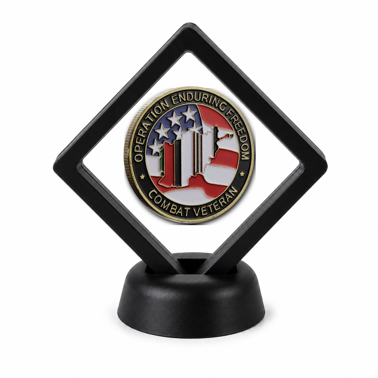 Veterans and Military Coin Display Stand with Coin of Choice Challenge Coins Veterans and Military Coin Display Stand with Coin of Choice Challenge Coins 12