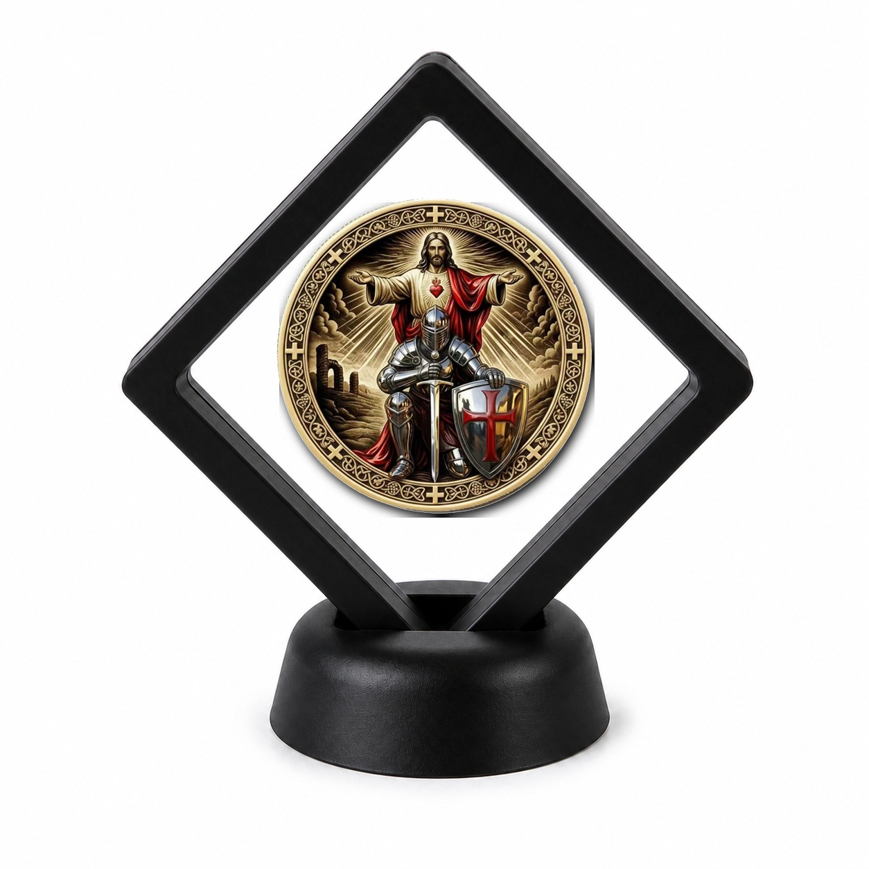 Christian Faith Coin Display Stand with Coin of Choice Challenge Coins Christian Faith Coin Display Stand with Coin of Choice Challenge Coins 6