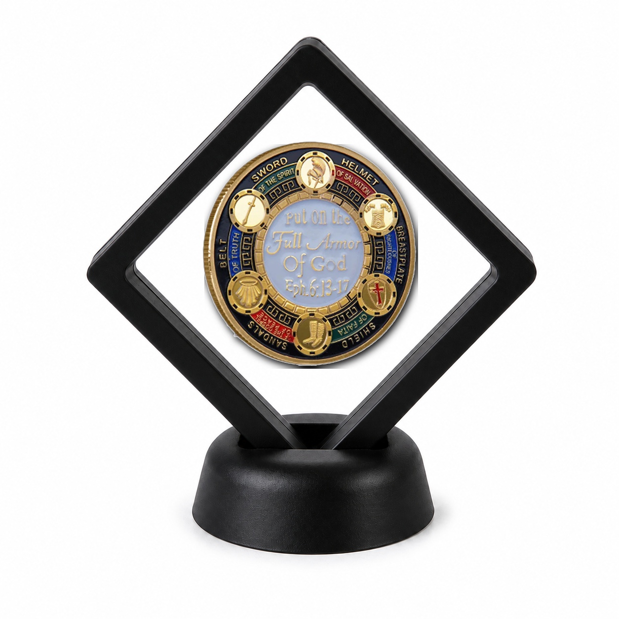 Christian Faith Coin Display Stand with Coin of Choice Challenge Coins Christian Faith Coin Display Stand with Coin of Choice Challenge Coins 4