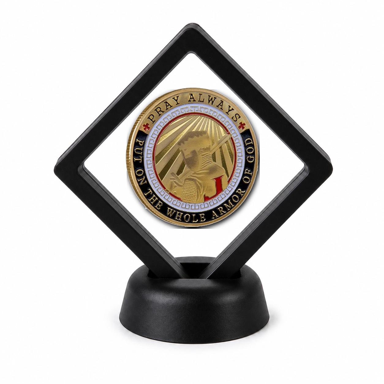 Christian Faith Coin Display Stand with Coin of Choice Challenge Coins Christian Faith Coin Display Stand with Coin of Choice Challenge Coins 3
