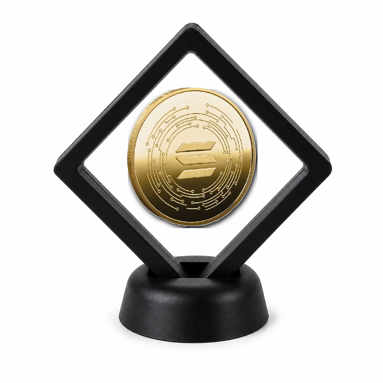 Crypto Coin Display Stand with Coin of Choice Novelty and Replica Bills and Challenge Coins Crypto Coin Display Stand with Coin of Choice Novelty and Replica Bills and Challenge Coins 20