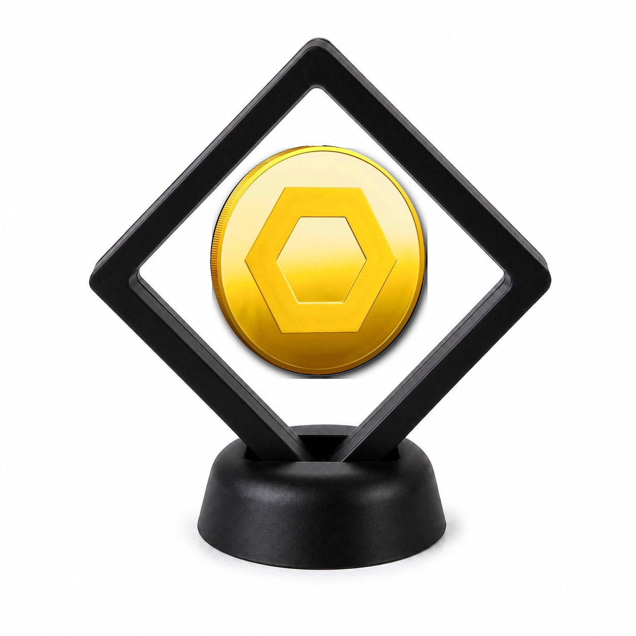 Crypto Coin Display Stand with Coin of Choice Novelty and Replica Bills and Challenge Coins Crypto Coin Display Stand with Coin of Choice Novelty and Replica Bills and Challenge Coins 4