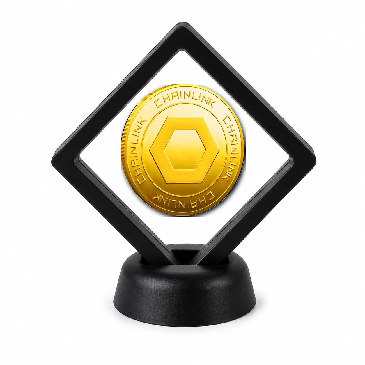 Crypto Coin Display Stand with Coin of Choice Novelty and Replica Bills and Challenge Coins Crypto Coin Display Stand with Coin of Choice Novelty and Replica Bills and Challenge Coins 3