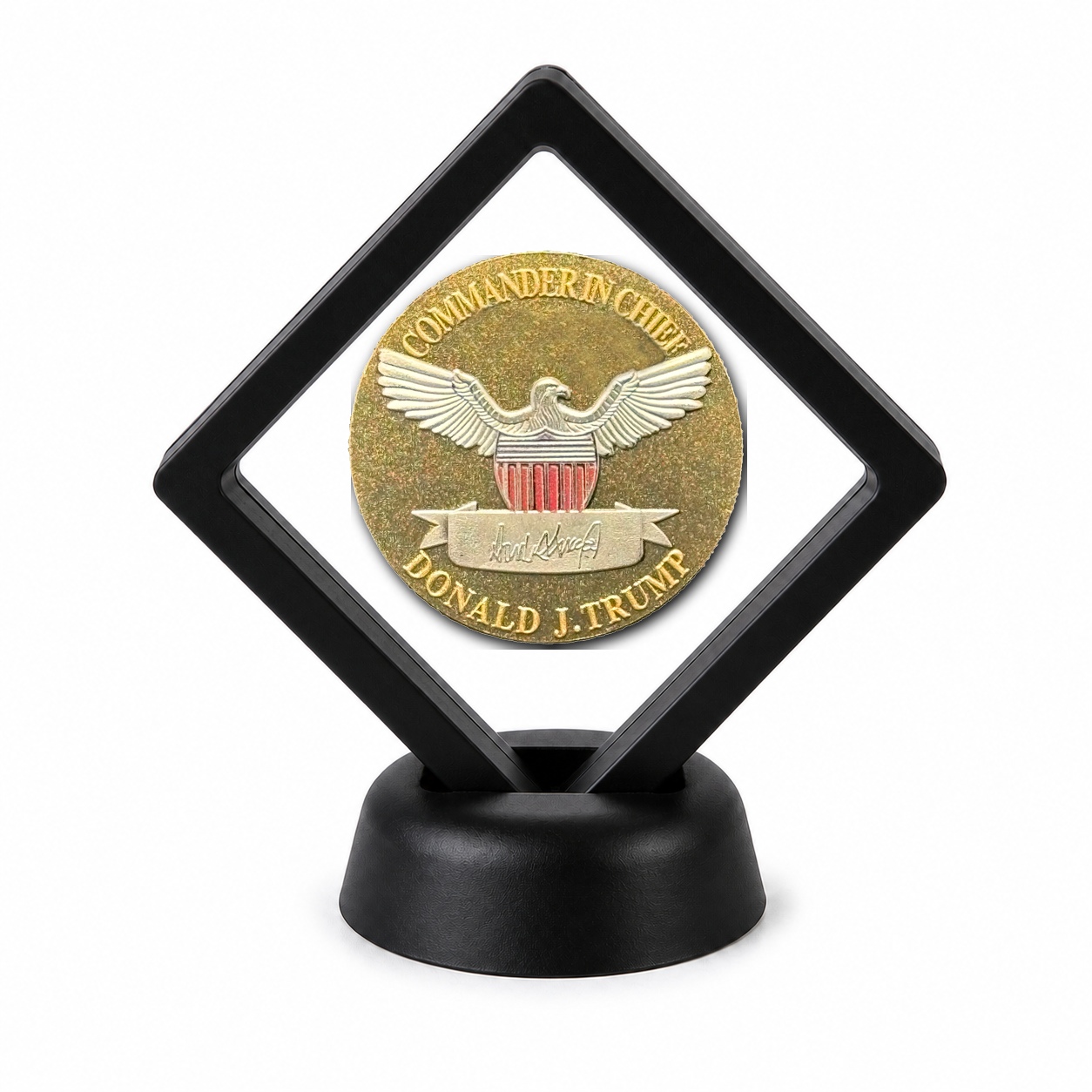 Donald Trump and Political Coin Display Stand with Coin of Choice Challenge Coins Donald Trump and Political Coin Display Stand with Coin of Choice Challenge Coins 8