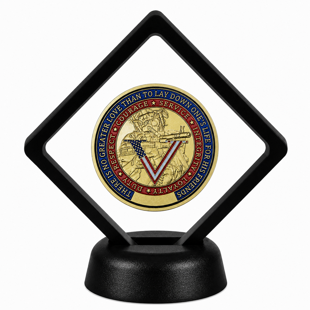 US Army Coin Display Stand with Coin of Choice Army Coins US Army Coin Display Stand with Coin of Choice Army Coins 12