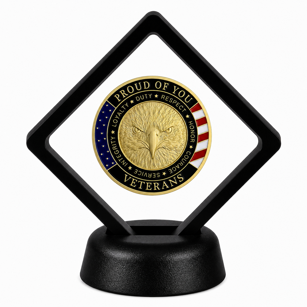 Veterans and Military Coin Display Stand with Coin of Choice Challenge Coins Veterans and Military Coin Display Stand with Coin of Choice Challenge Coins 20