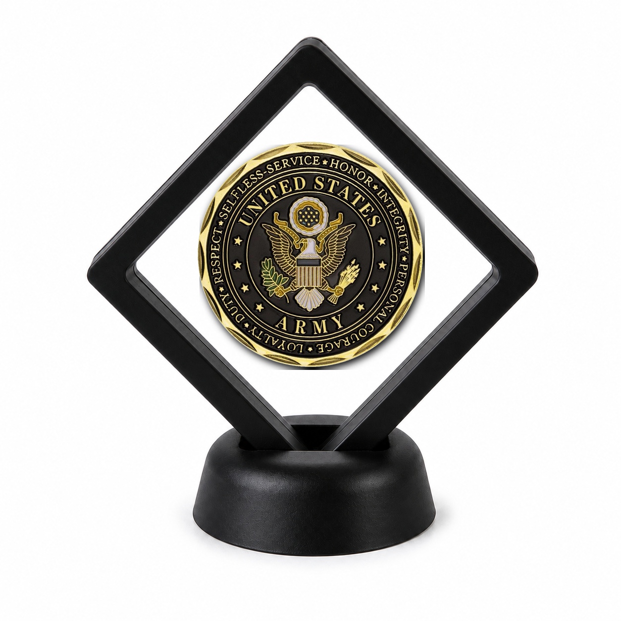 US Army Coin Display Stand with Coin of Choice Army Coins US Army Coin Display Stand with Coin of Choice Army Coins 18