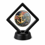 US Navy Coin Display Stand with Coin of Choice