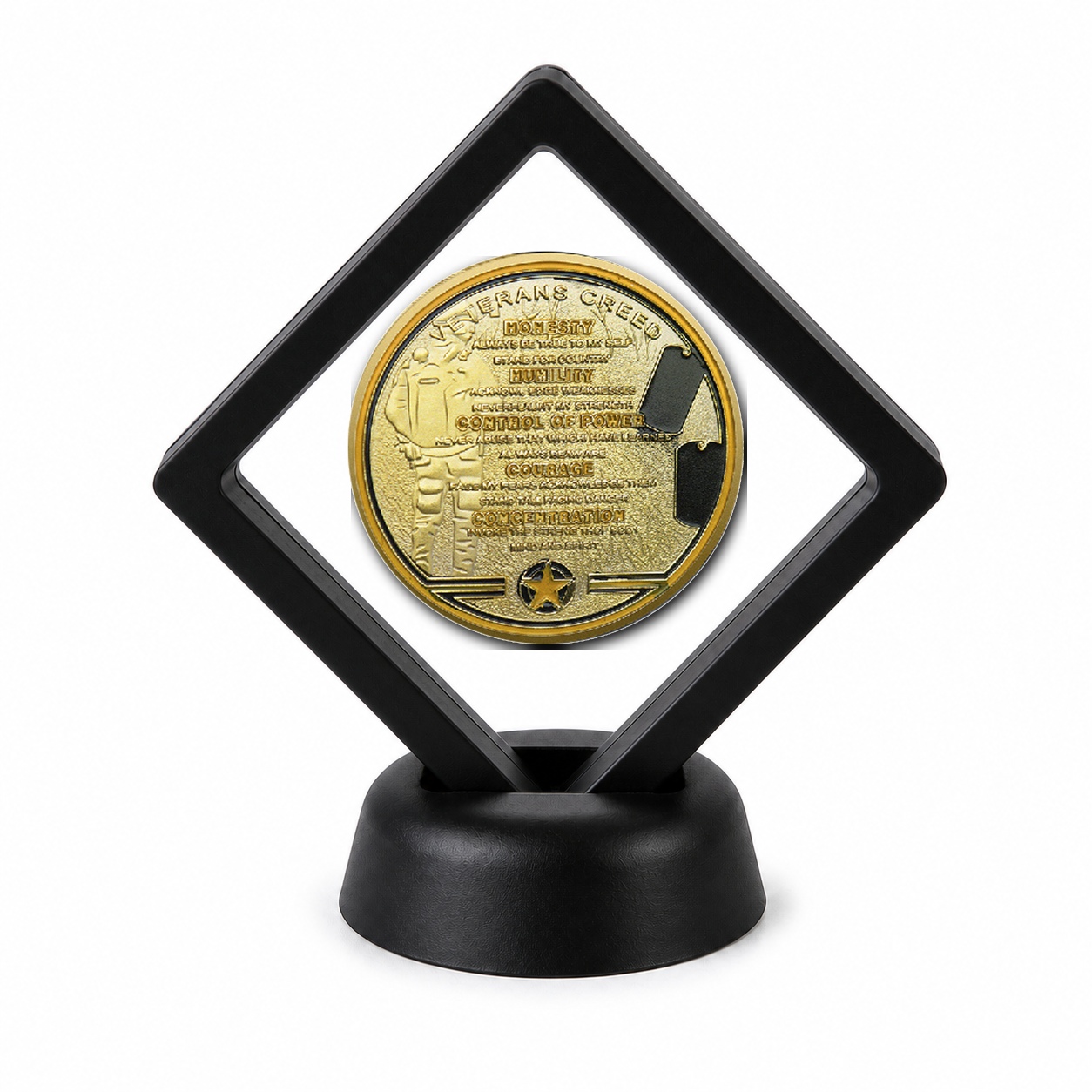 US Army Coin Display Stand with Coin of Choice Army Coins US Army Coin Display Stand with Coin of Choice Army Coins 24