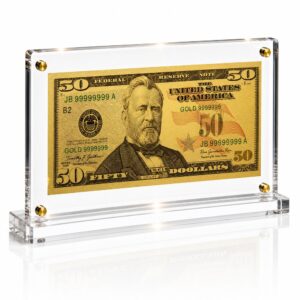 50 Dollar Gold Foil Bill with Acrylic Display Stand Gold Foil Bill Displays 50 Dollar Gold Foil Bill with Acrylic Display Stand Gold Foil Bill Displays