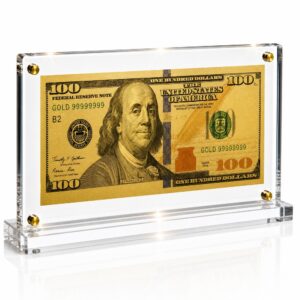 100 Dollar Gold Foil Bill with Acrylic Display Stand Gold Foil Bill Displays 100 Dollar Gold Foil Bill with Acrylic Display Stand Gold Foil Bill Displays